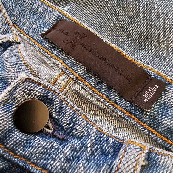 NEW Denim x Alexander Wang WANG 001 Slim Fit Jeans Light Denim 90s Y2k Grunge 25 - Picture 2 of 7